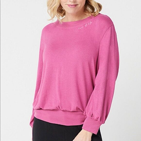 Peace Love World Balloon Slv Comfy Top - Picture 1 of 3